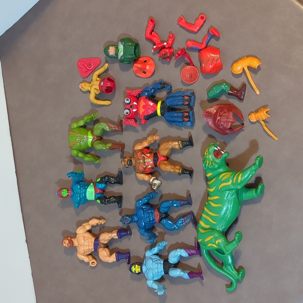 80's Masters of the Universe Skeletor Battle Cat Jitsu Webster Mantenna Fisto